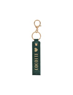 Porte-clés sangle vert irisé Cocotte