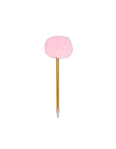 Crayon doré à pompon rose fantaisie