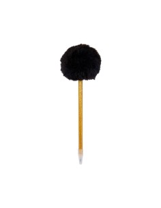 Crayon doré à pompon noir fantaisie
