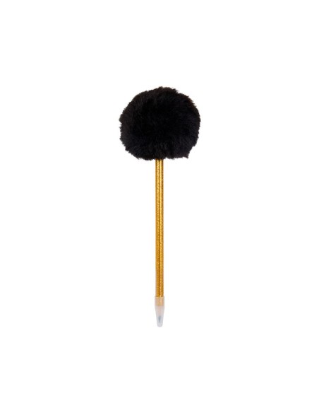 Crayon doré à pompon noir fantaisie