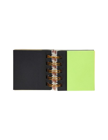 Bloc notes adhésif spirales rayures roses 125 notes