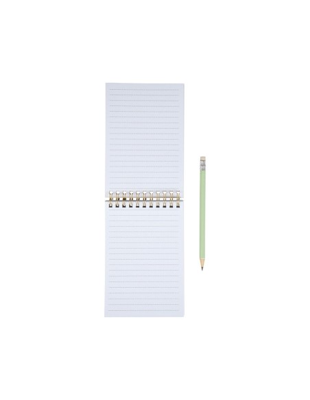 Carnet de notes citron à spirales avec crayon