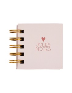 Bloc notes adhésif jolies notes à spirales