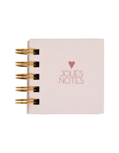 Bloc notes adhésif jolies notes à spirales
