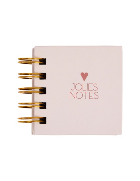 Bloc notes adhésif jolies notes à spirales
