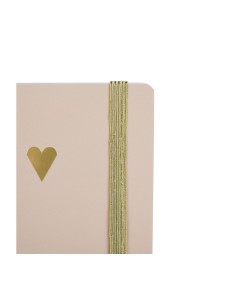 Carnet de notes A6 girly rose et doré 2