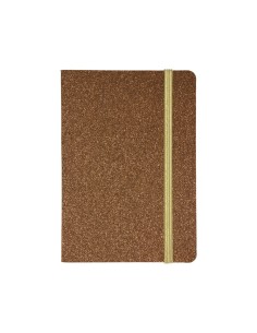Carnet A6 marron à paillettes 80 pages
