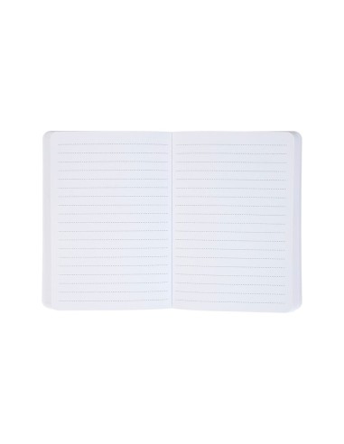Carnet A6 rayures roses cœur doré