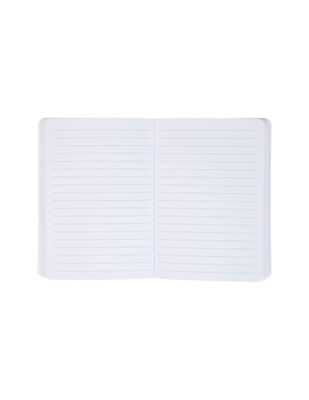 Carnet A6 rayures roses cœur doré