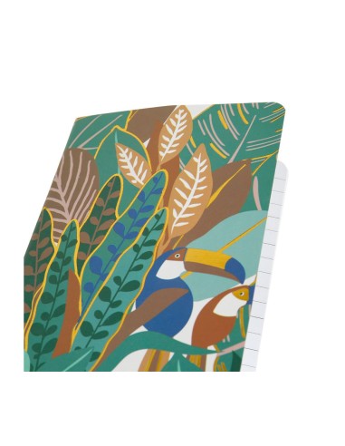 Lot 3 carnets A6 jungle colorés