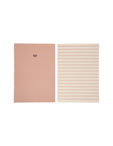 Lot 2 carnets A5 roses élégants