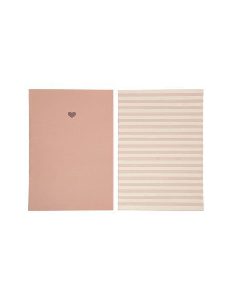 Lot 2 carnets A5 roses élégants