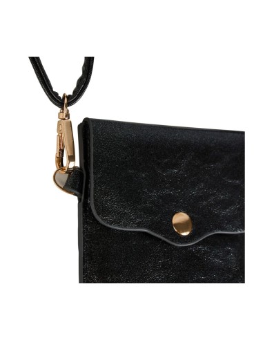 Pochette téléphone noire irisée bandoulière