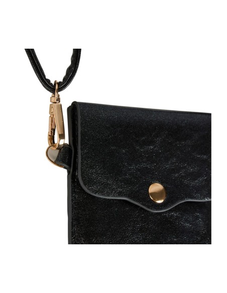 Pochette téléphone noire irisée bandoulière