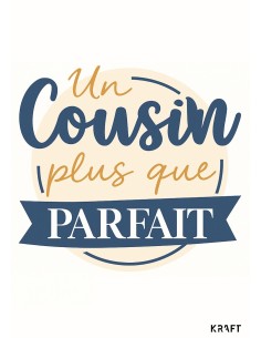 Carte cousin parfait avec enveloppe kraft 2