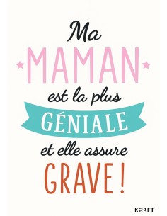 Carte maman géniale avec enveloppe kraft 2