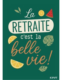 Carte retraite belle vie avec enveloppe kraft 2