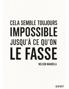 Carte citation Nelson Mandela avec enveloppe kraft 2