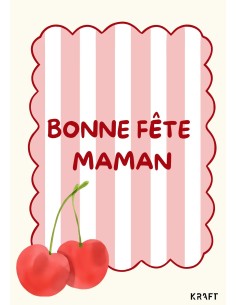 Carte Bonne Fête Maman KRAFT 10x15 avec enveloppe 2