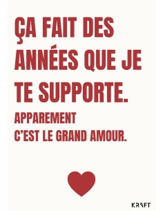 Carte Humour Couple KRAFT avec Enveloppe 10x15 2
