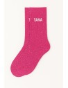 Chaussettes Tana rose fushia pailletées 36-40 | Confort premium