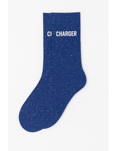 Chaussettes Charger Bleu Electrique pailletées 36-40 | Confort premium