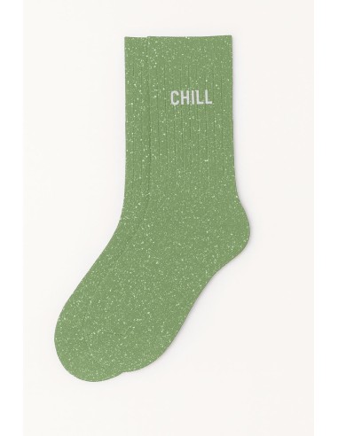 Chaussettes Chill Vert amande pailletées 36-40 | Confort premium