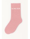 Chaussettes Ma Jolie Rose pailletées 36-40 | Confort premium