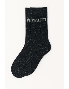 Chaussettes Pipelette Noires pailletées 36-40 | Confort premium