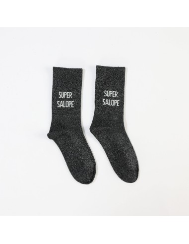 Chaussettes Super Salope noires pailletées 36-42 | Ultra Tendance