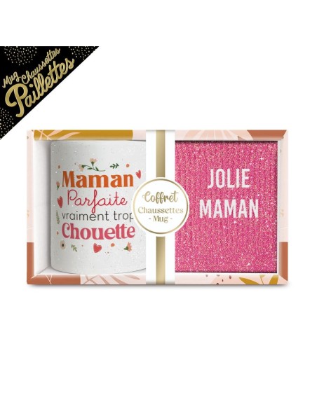 Coffret Mug & Chaussettes Jolie Maman – Idée cadeau fête des mères