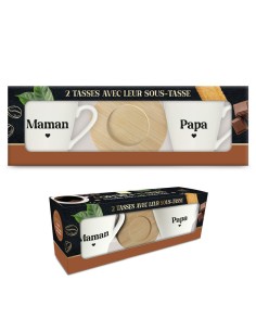 Coffret Duo Tasses Café Maman Papa 2