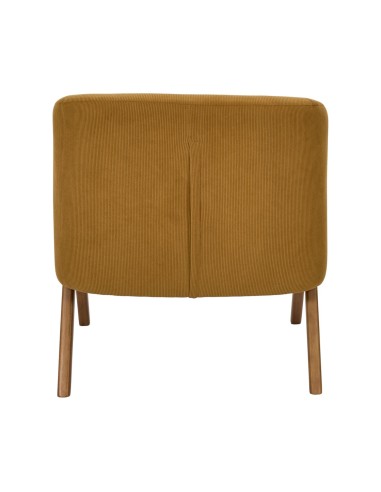 Fauteuil JULES jaune moutarde côtelé – Fauteuil de salon