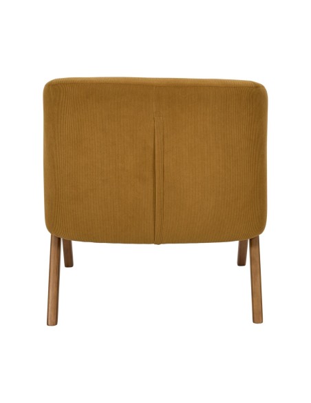 Fauteuil JULES jaune moutarde côtelé – Fauteuil de salon