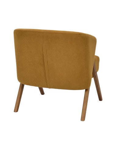 Fauteuil JULES jaune moutarde côtelé – Fauteuil de salon