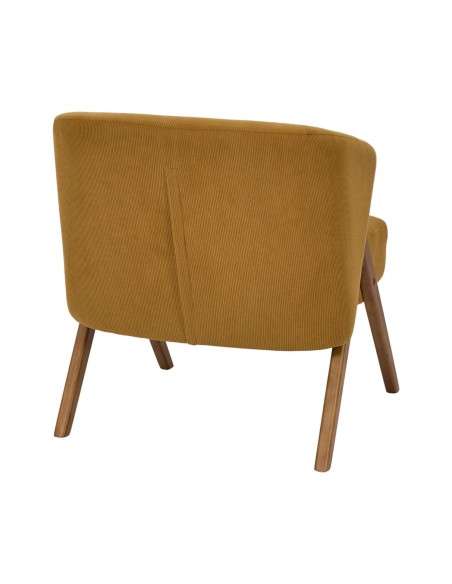 Fauteuil JULES jaune moutarde côtelé – Fauteuil de salon
