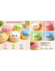 Squishy Bun Mystery One Set Sugar Edition | Jouet Anti-Stress Surprise