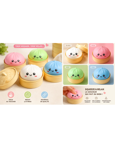 Squishy Bun Mystery One Set Sugar Edition | Jouet Anti-Stress Surprise